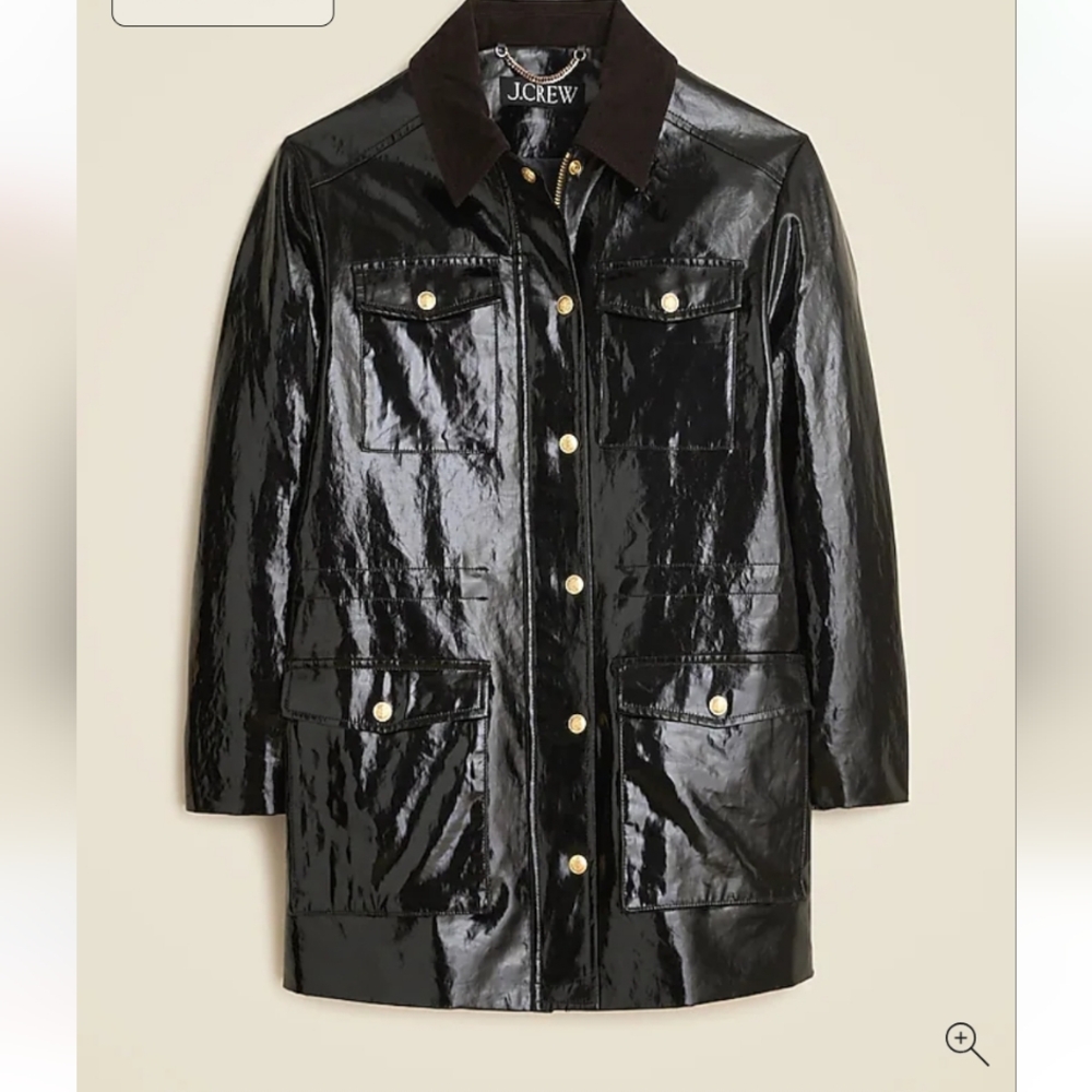 J Crew Collection Barn Jacket™ in laminated linen CI119 Size XS NWT $398 Retail
